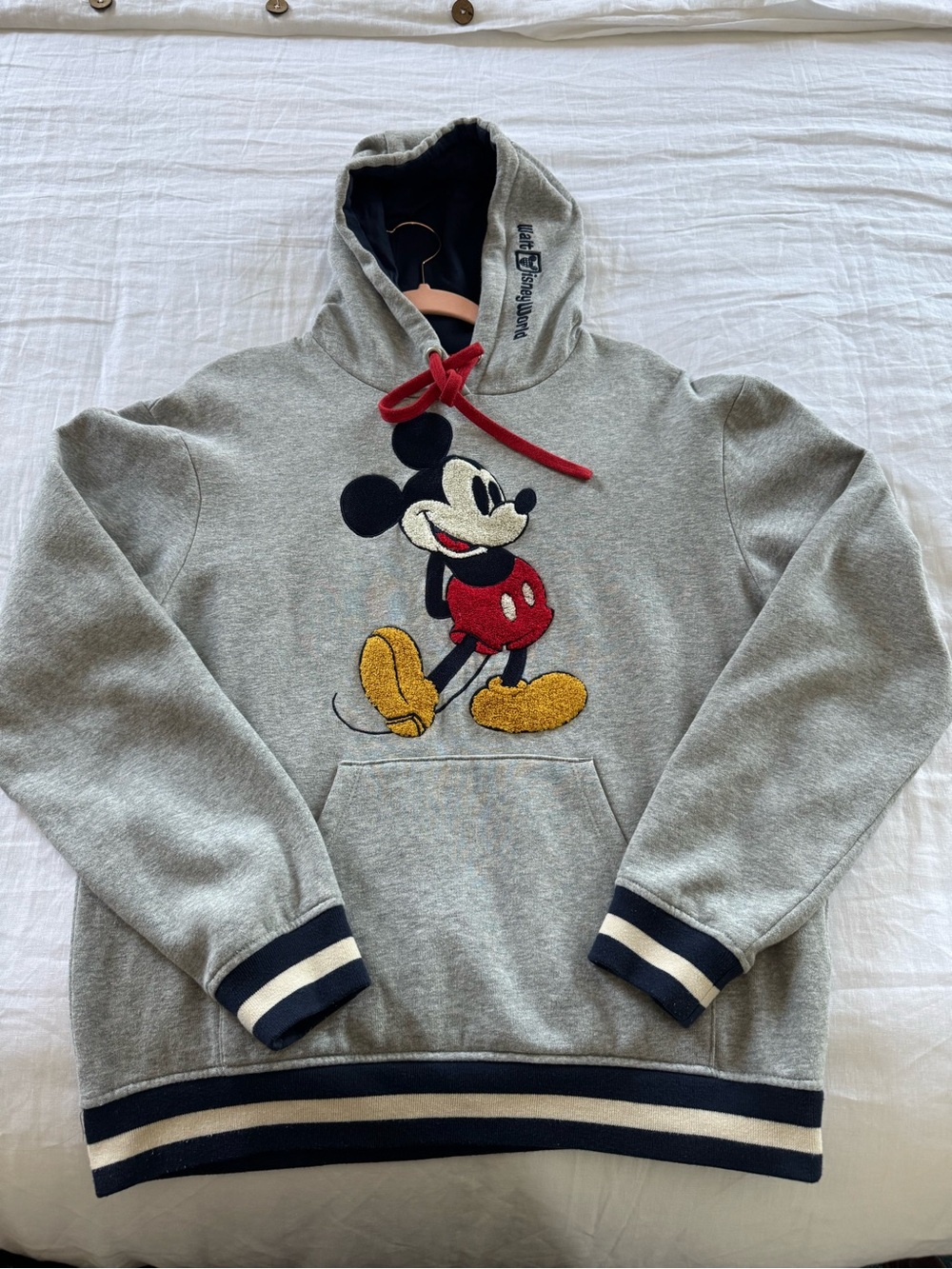 Disney Mickey Mouse Gray Pullover Hoodie - Men's